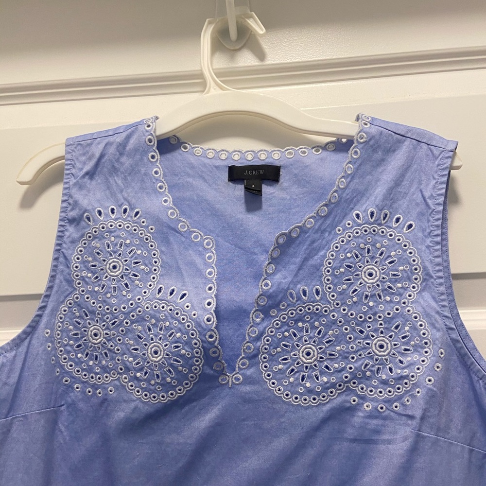 J. Crew Blue Eyelet stop Size 4 - Picture 3 of 7